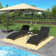 2-Piece Foldable "S"-Shaped Reclining Chaise Lounge Set With Adjustable Backrest And Foldable Rattan Coffee Table