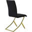 Chaises de salle à manger modernes 4 pièces noires, rembourrées pour une utilisation confortable (4), confortables et élégantes