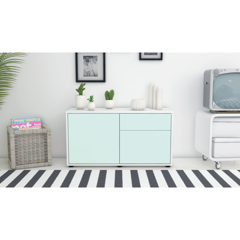 Montrose Sideboard, White/Light blue