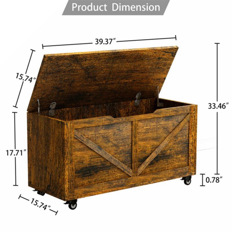 Denorris Trunk on Wheels with Brakes