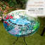 Bain d'oiseaux en verre 18 po avec tortue et support en métal