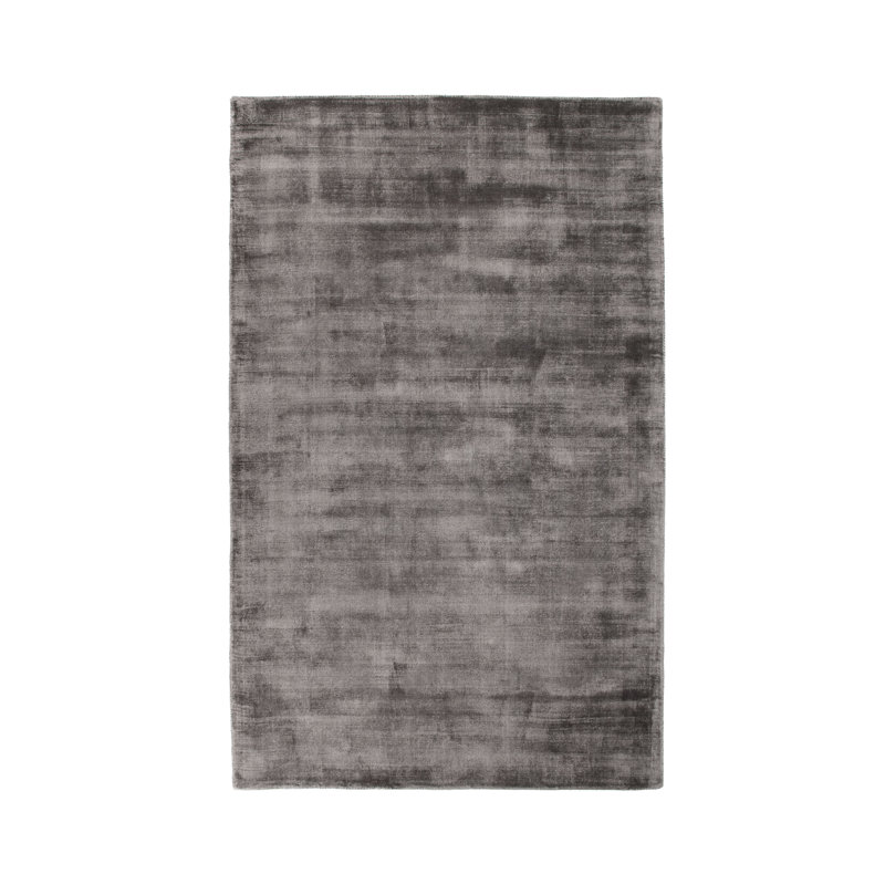 Cameron Hand-Woven Gray Area Rug, Rectangle 5' x 8', Charcoal 