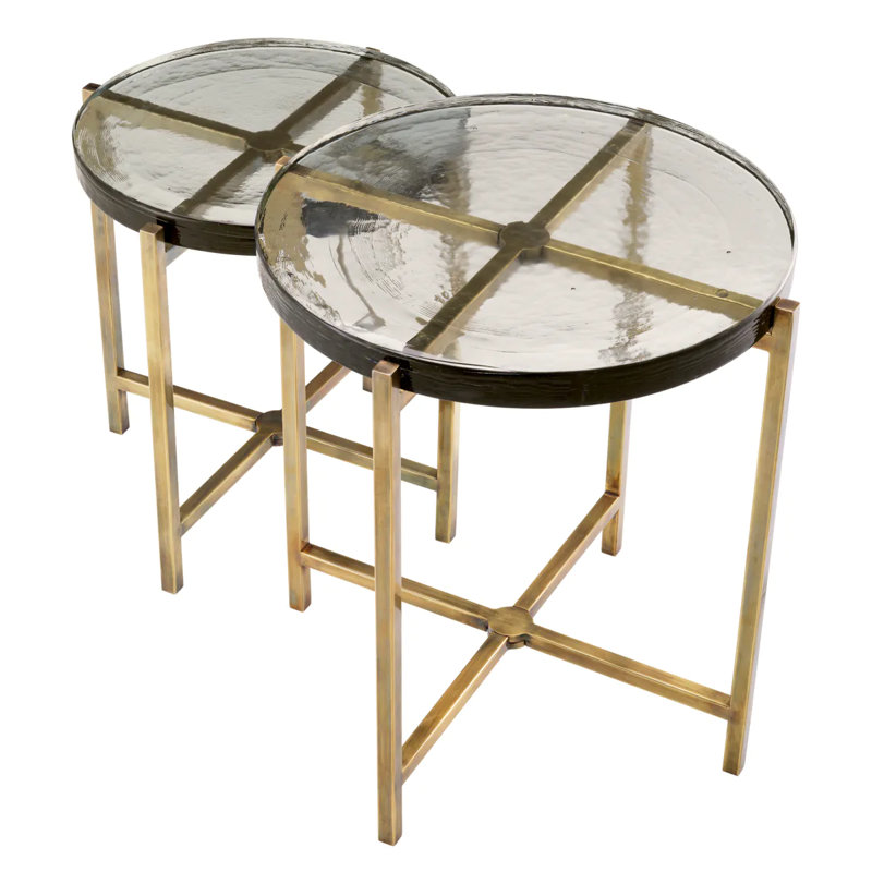 Haymann Glass Nesting End Table