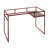Yasin Glass Top & Red Finish Writing Desk (Not Including Office Chair)
