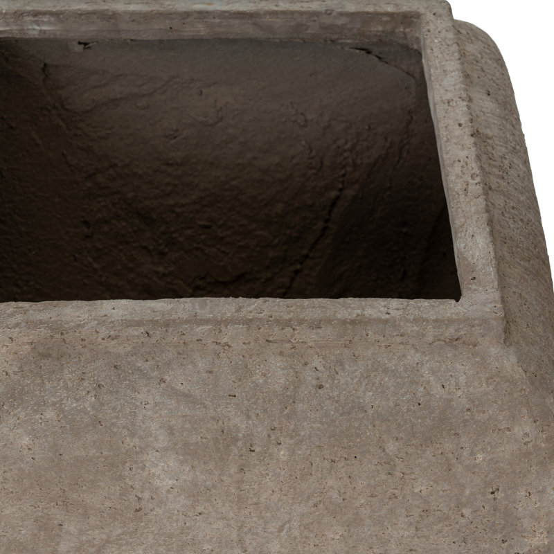 Marina Handmade Concrete Pot Planter, Brown