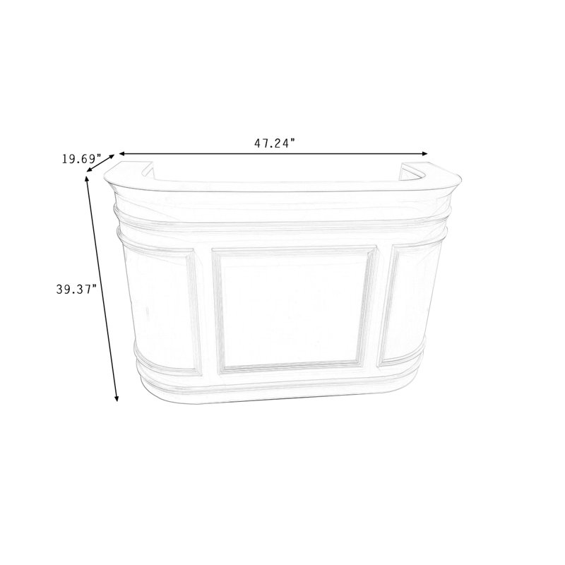 Bureau de réception rectangulaire Modern, 47.24