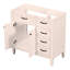 Meuble-lavabo 36 po sans lavabo, base d'armoire seulement, armoire de salle de bain avec tiroirs, structure solide et panneau de fibres à densité moyenne-111123690