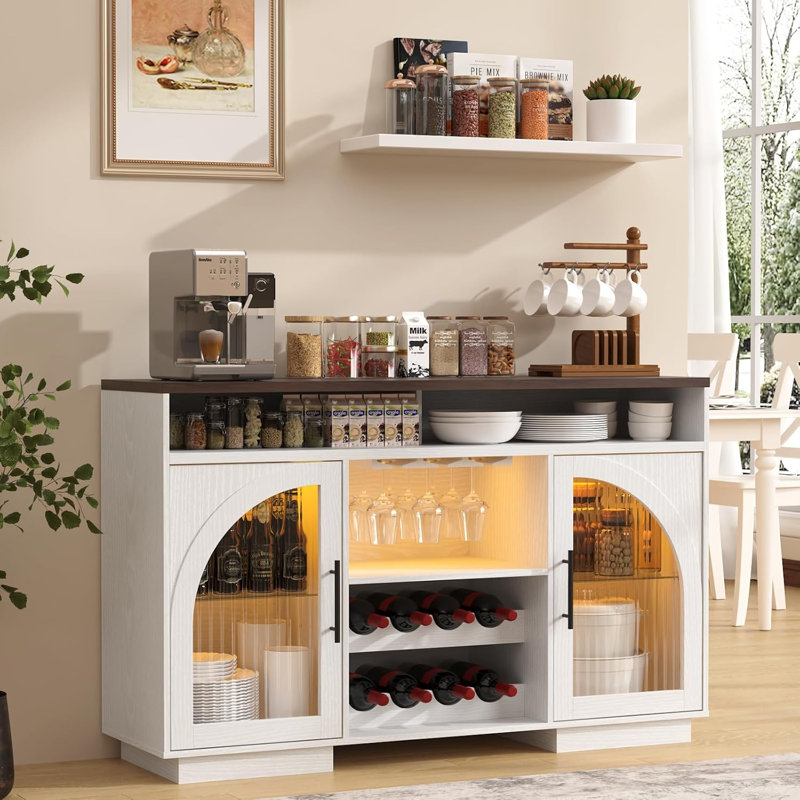 Armoire de cuisine avec DEL - brun, Brun