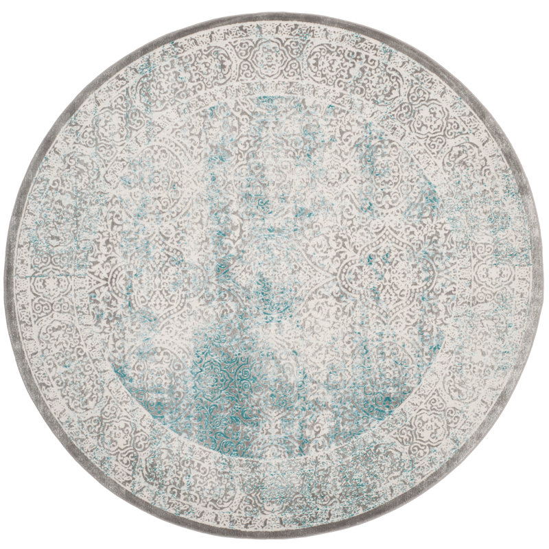 Alpine Performance Abstract Rug, Round 6'7"