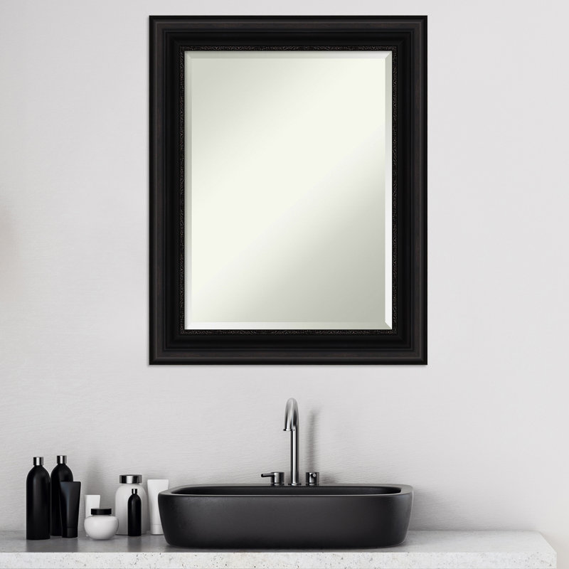 Miroir Ghazi, 30 po x 24 po, Noir antique