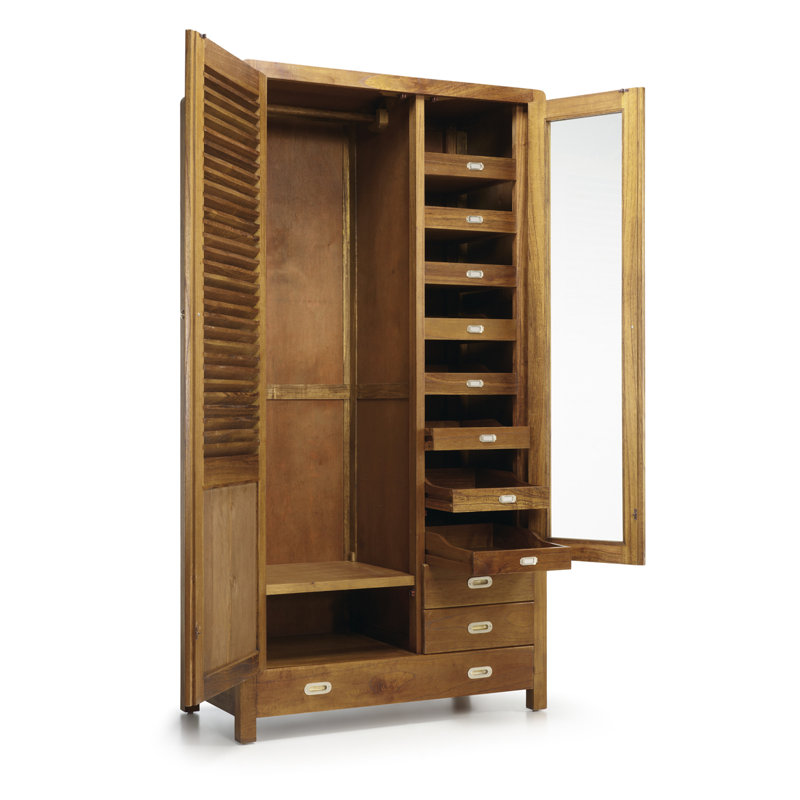 Flash 2 Door Solid Wood Wardrobe