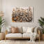Art mural en métal beige Birds House-1978638716