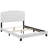 Polegate Upholstered Fabric Twin Bed In White-70521966-70521965