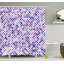  Rideau de douche mauve rétro Artsy + crochets-95078021-95078035