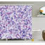  Rideau de douche mauve rétro Artsy + crochets-95078026-95078028