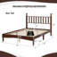 Lit plateforme en bois de style rétro avec tête de lit en forme de gourde et support à lattes-950749363-950749360