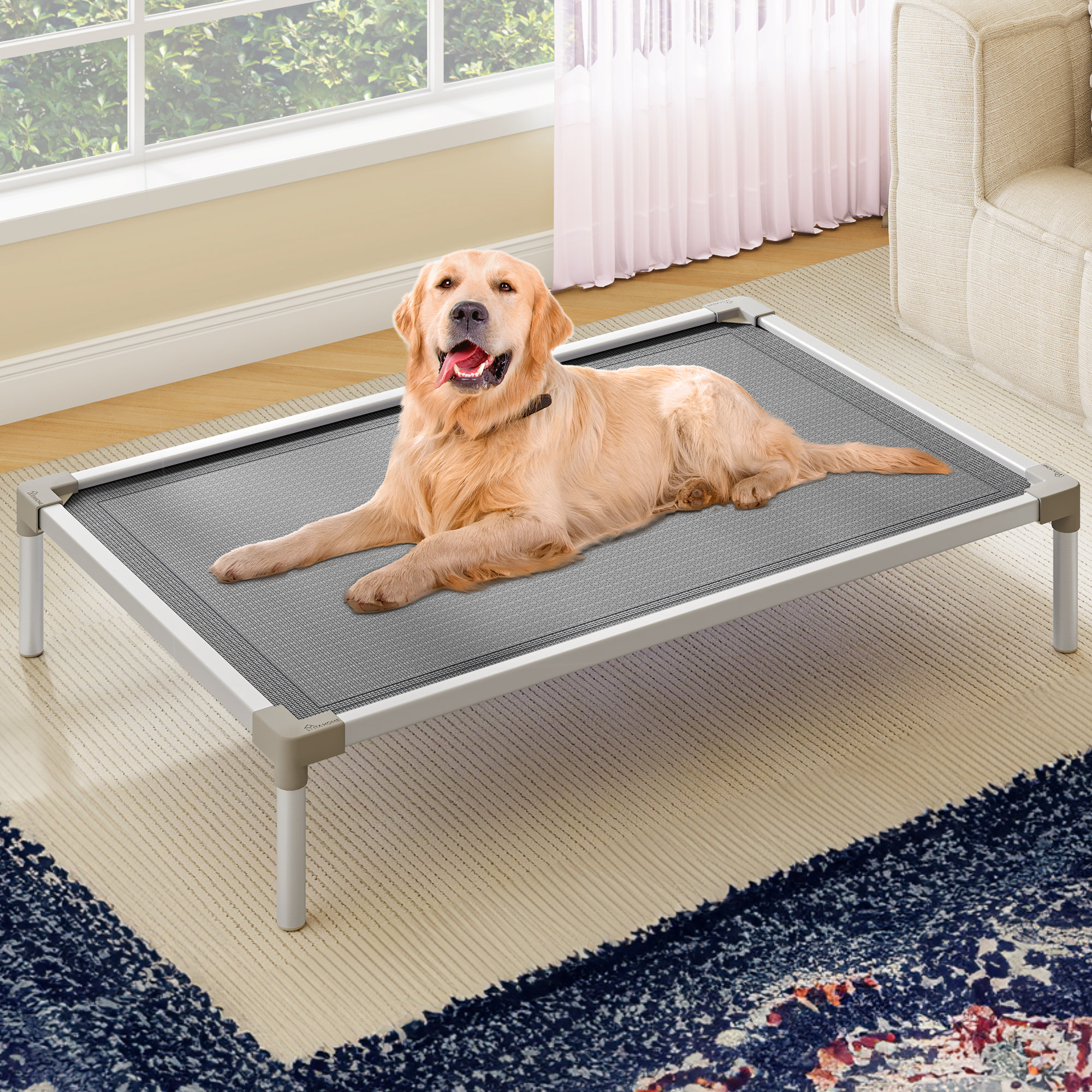Tucker Murphy Pet™ Indoor/Outdoor Elevated Aluminum Frame Polyester Dog Bed Wayfair