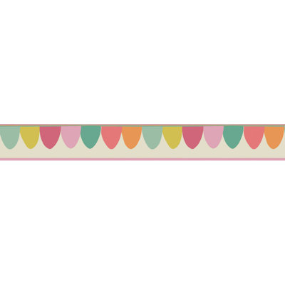 Whimsical Scaramouche Geometric Wallpaper Border