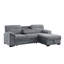 Canapé d'angle convertible avec méridienne de rangement et port de chargement USB-184174590-184174587-184174585
