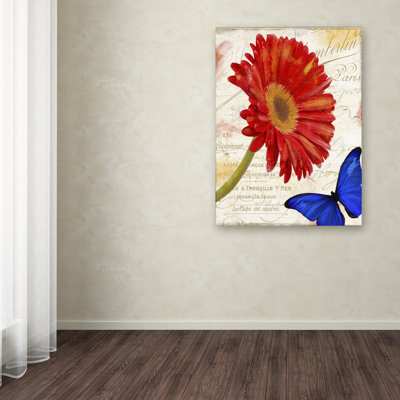 'Gerbera Daisy' by Colour Bakery Graphic Art on Wrapped Canvas