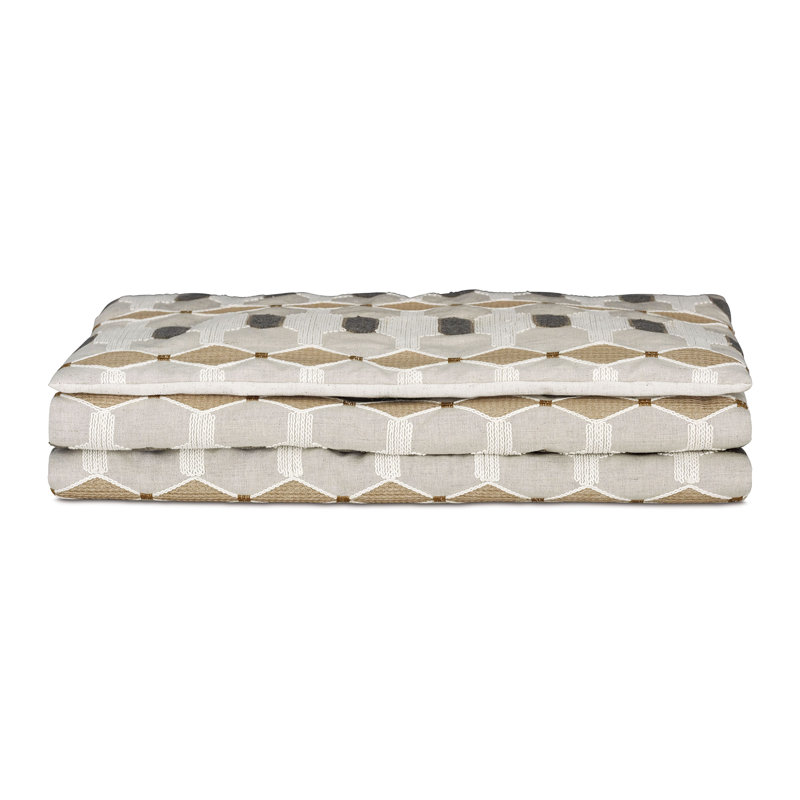 Levi Embroidered Bed Scarf, 25" H x 105" W