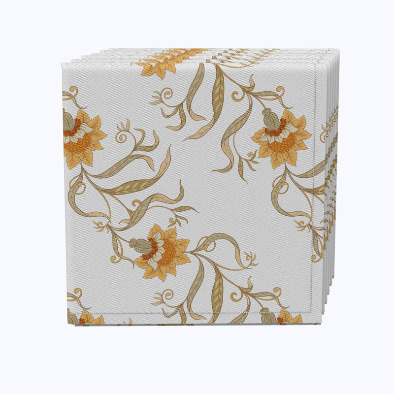 100% Cotton Floral Square Napkin