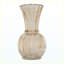Vase décoratif en verre ambré 5,1 x 9,4 pouces avec texture nervurée et col évasé, petit vase décoratif en verre