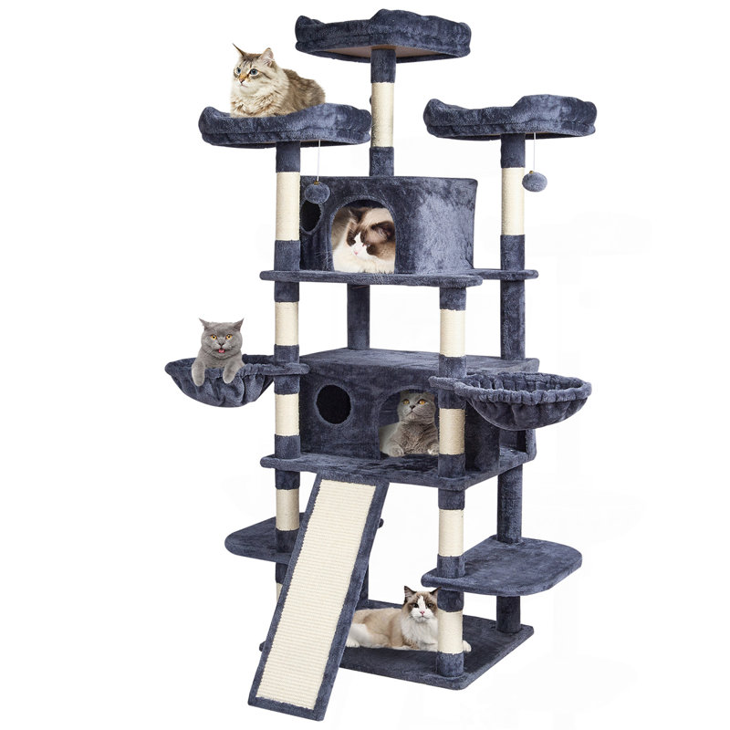 Tour à chat 68,5 "pour chat avec poteaux à griffes
