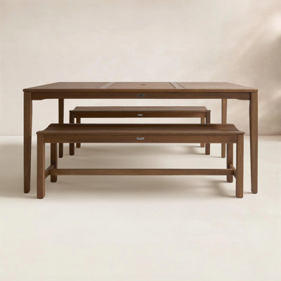 Kinsler 64" Eucalyptus Patio Dining Set