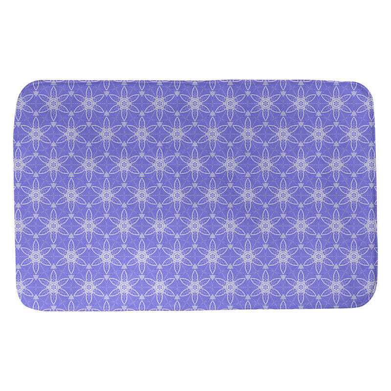 Tapis de bain cercles ornés Mcguigan, l 17 po x L 24 po, Mauve