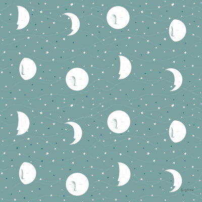 Sweet Dreams Bunny Pattern IVB by Becky Thorns - 1 Piece Wrapped Canvas Painting