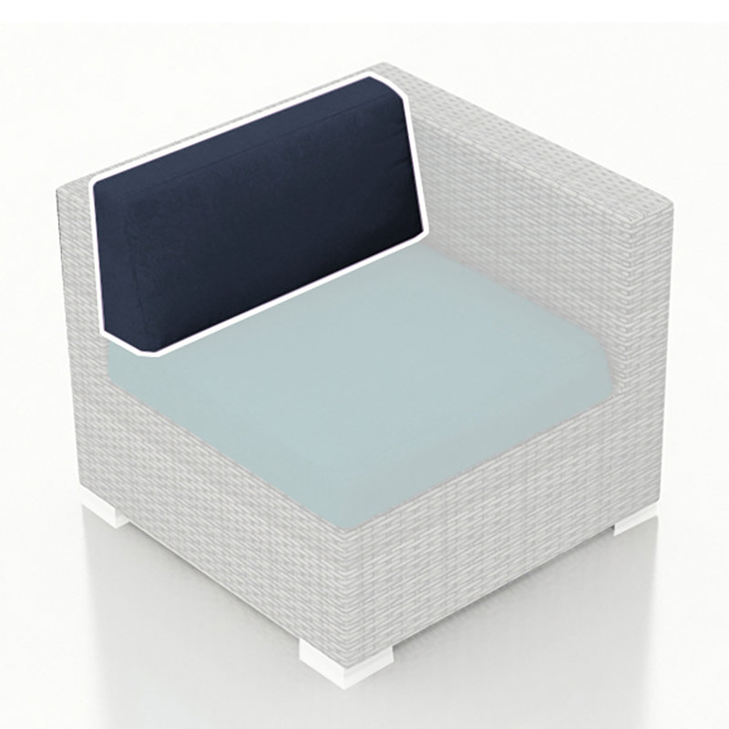 29" Single Seat Back Cushion - Cast Lagoon, Navy