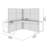 Easy Office 4 Person L-Shaped Desk Workstation with Panels Cubicle - Reversible-115664301