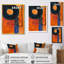«Retro Dada», peinture orange et noir - reproduction d'art abstrait mural-506644182-506644191