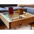 Rustic Chess and Checkers Table with Removable Glass Top