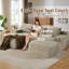 Canapés modulaires confortables Boneless Couch pour le salon, canapé modulaire en U en forme de nuage, canapé modulaire minimaliste avec assise profonde-129052865-129052868