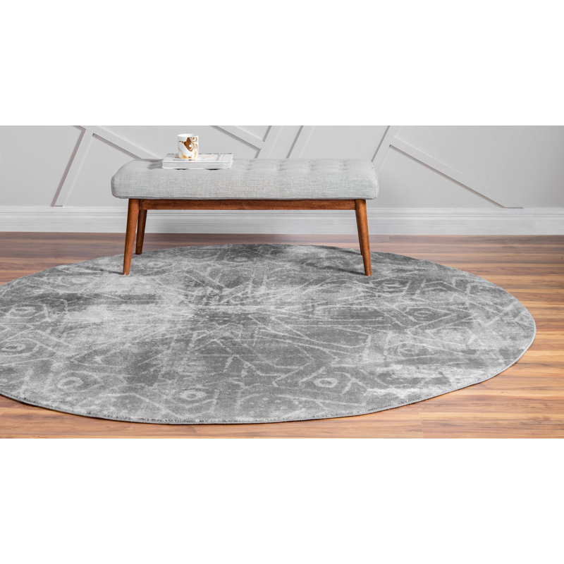 Brandt Geometric Indoor Rug, Round 5'3"