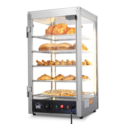 WeChef 5-Tier 15" Commercial Food Warmer 600W  Countertop Catering Pizza Display Case for Food Truck Food Tent Fast Food Restaurant