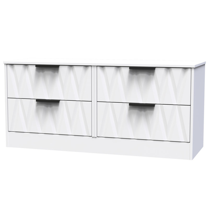 Besmir 4 Drawer Bed Box (Ready Assembled), White Matt