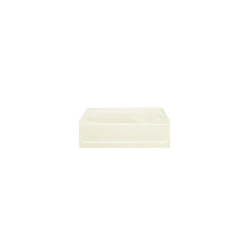 60'' L Alcove Soaking Bathtub, Left, Biscuit