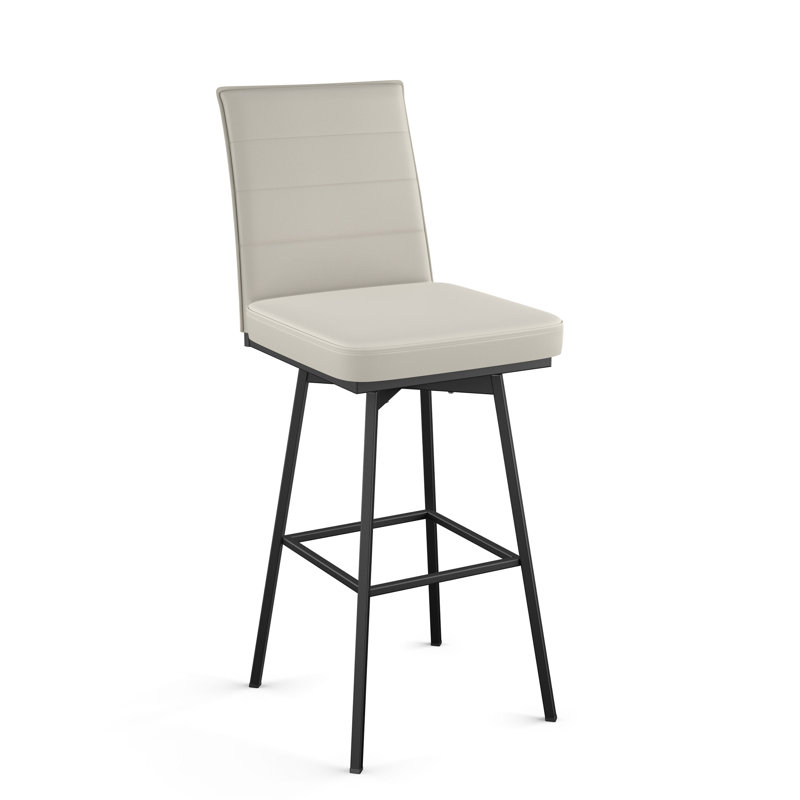 Tabouret de bar et de comptoir pivotant Donato, Gris clair, Tabouret de bar (siège d'une hauteur de 30,63 po)