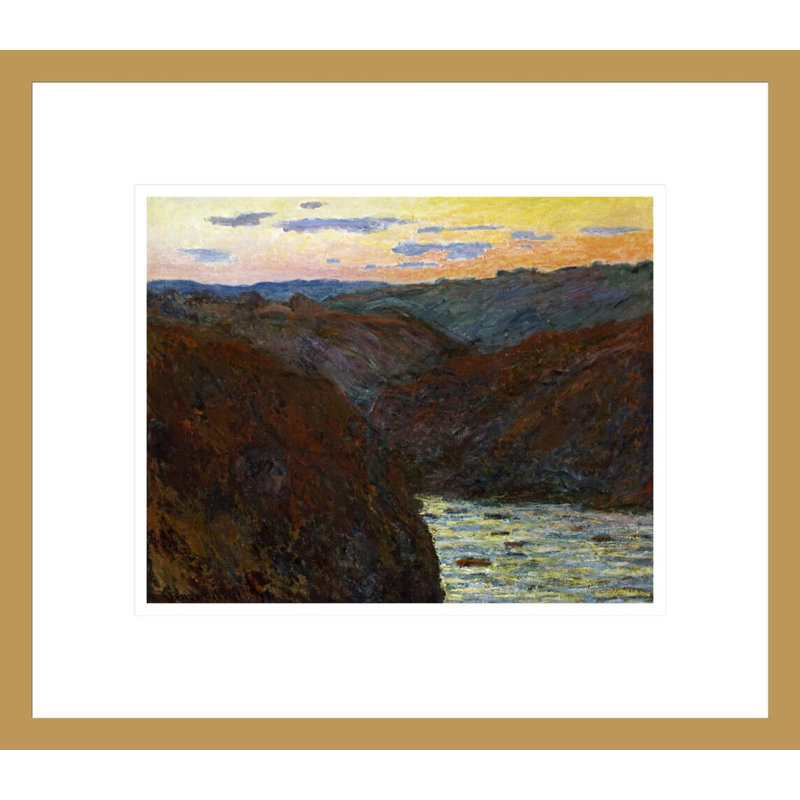 «La Creuse Sunset» par Claude Monet, impression giclée encadrée, H 13,75 po x l 15,72 po