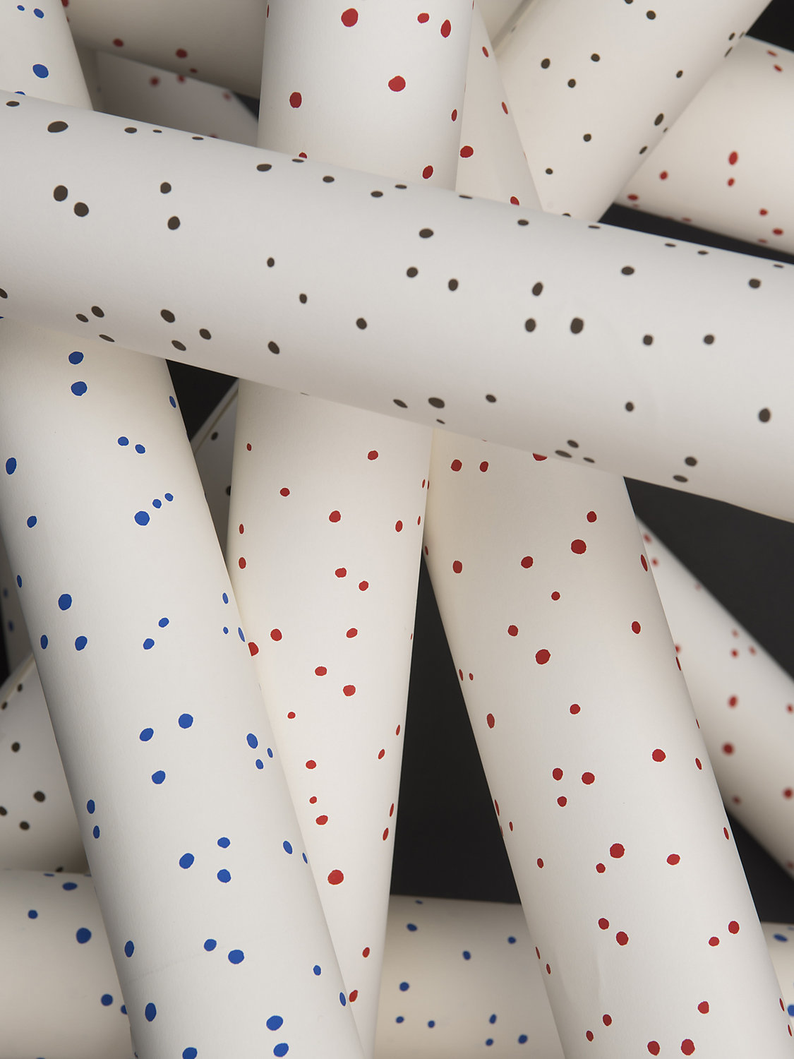 Albert Hadley Polka Dots Roll, Blue on White