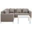 Natiya 223cm Wide L-Shaped Patio Sectional with Cushions
