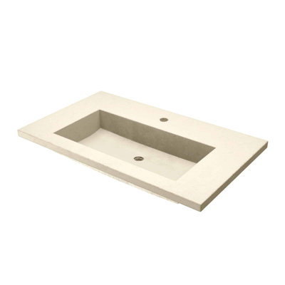 36.5" Single Bathroom Vanity Top with Sink