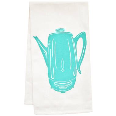 Artgoodies Organic Strawberry Block Print Tea Towel