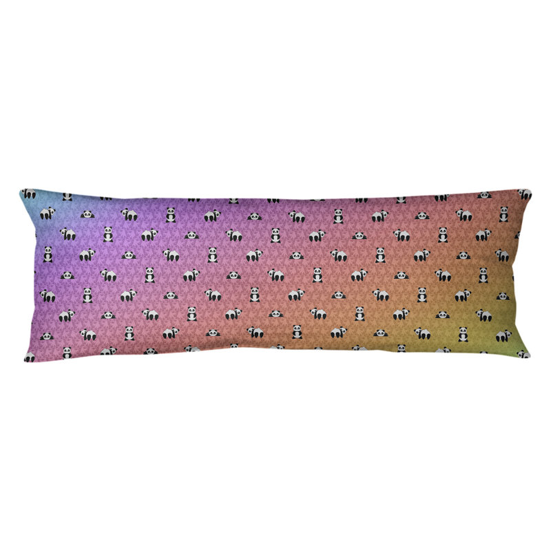 Coussin de corps en polyfill Valerton, Rose / blanc, Valerton