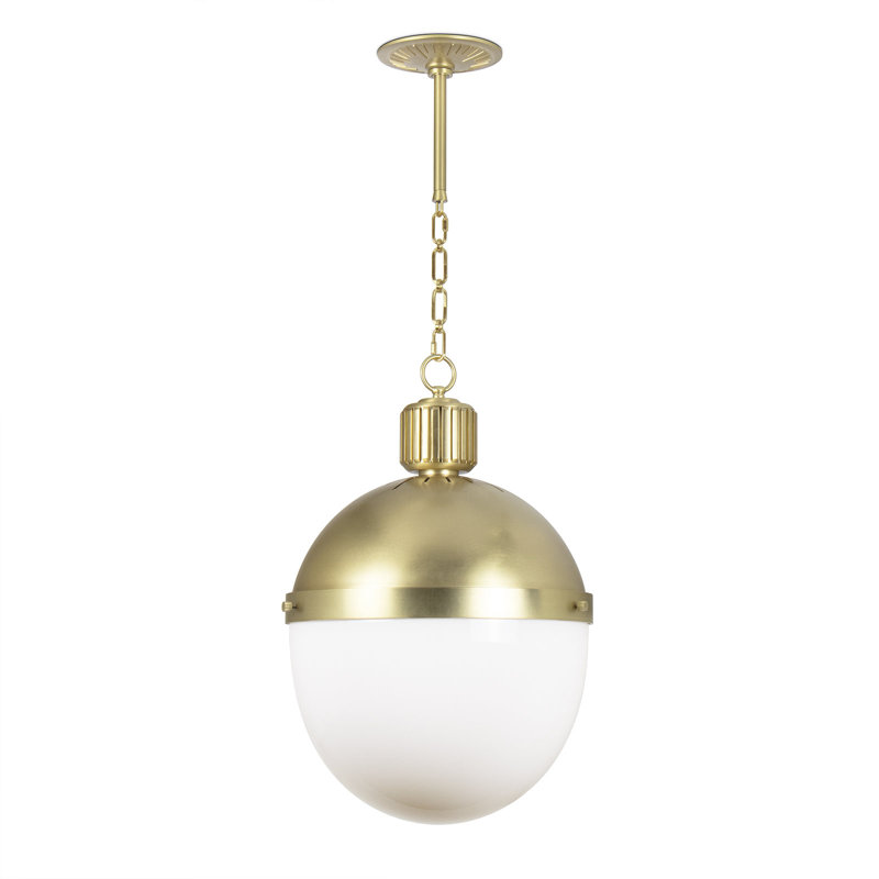 Otis Pendant Large (Natural Brass), 23" H x 15.5" W x 15.5" D