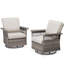 Ensemble de chaises de patio pivotantes avec accoudoirs spacieux et coussins de qualité supérieure-351810625