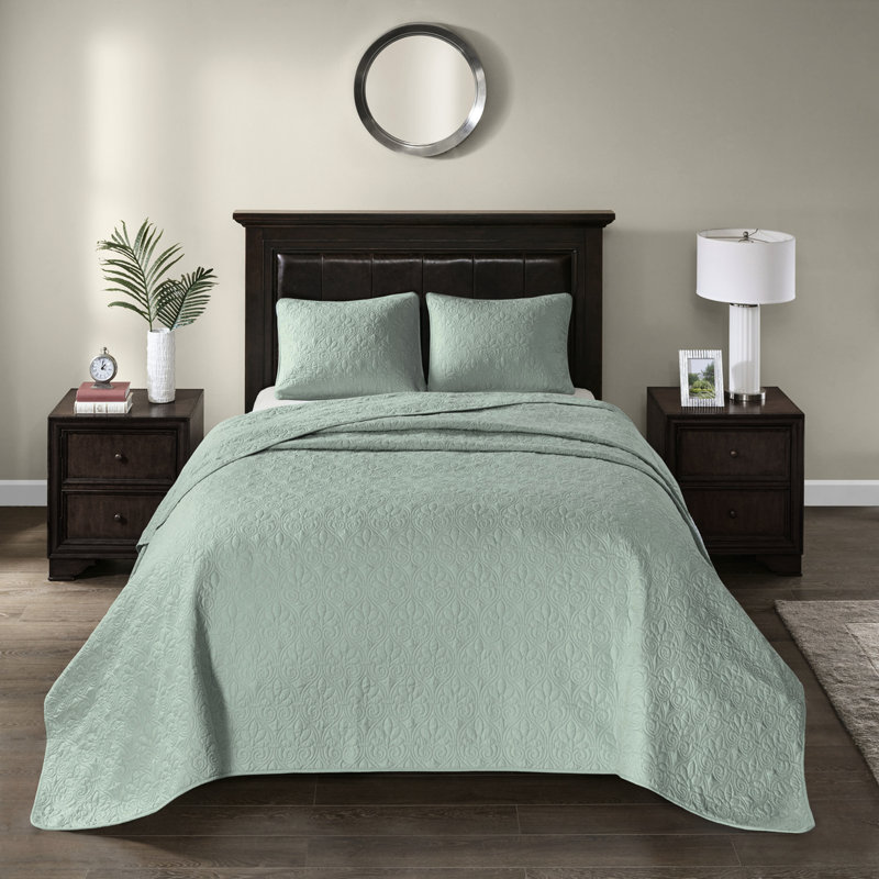 Courtepointe très grand / très grand réversible - Coton prélavé pour un sommeil confortable, courtepointe, 2 taies décoratives assorties